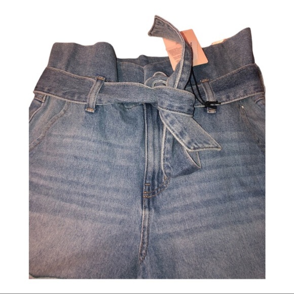 Sincerely Jules Super high rise whiskered paperbag waist denim jean shorts size5 - Picture 10 of 10